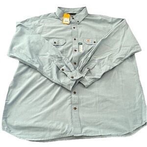 NEW Carhartt Original Fit Blue Button‎ Down Shirt Men's Size 3XL